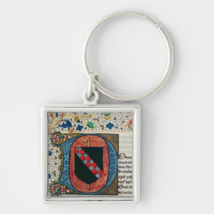 Historiated zeichnen "D ab", das Wappen darstellt Schlüsselanhänger