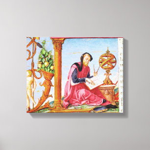 Historiated zeichnen "L" ab Plinius darstellend Leinwanddruck