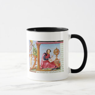 Historiated zeichnen "L" ab Plinius darstellend Tasse