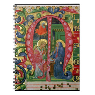 Historiated zeichnen "M ab", welches die Notizblock