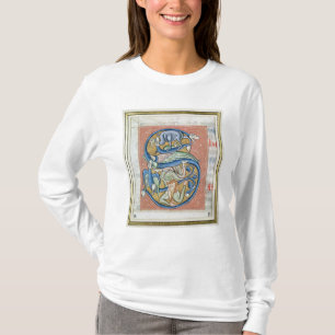 Historiated zeichnen "S ab", das einen Akrobaten T-Shirt