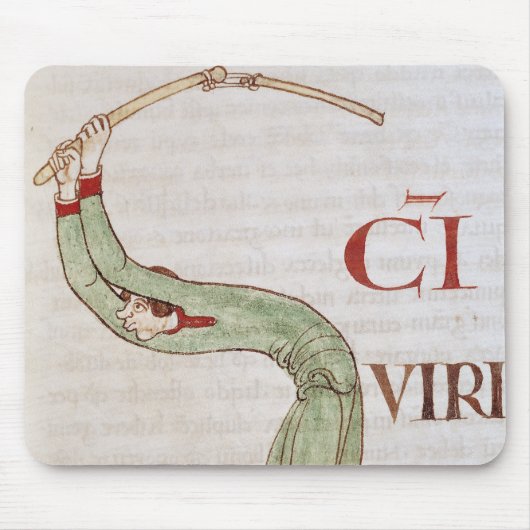 Historiated zeichnen "S ab", das einen Mann Mousepad (Vorne)