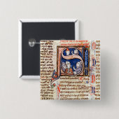 Historiated zeichnen "S ab", das Papst Gregory Button (Vorne & Hinten)