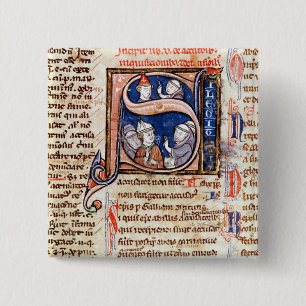 Historiated zeichnen "S ab", das Papst Gregory Button
