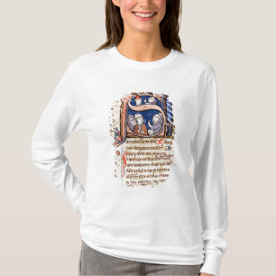 Historiated zeichnen "S ab", das Papst Gregory T-Shirt