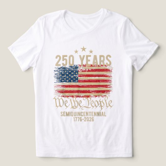 Historic 250 Years USA Tee – We the People & Gold  (Design Vorderseite)