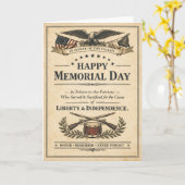 Historic Americana Proclamation Memorial Day Karte (Gelbe Blume)