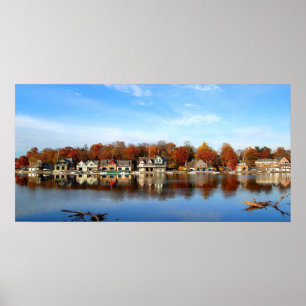 Historic Boat House Row, Philadelphia, PA Poster