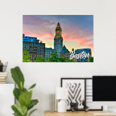 Historic Boston, Massachusetts, USA Poster (Heimbüro)