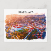 Historic Bratislava Slovakia - Watercolor Skyline Postkarte (Vorderseite)