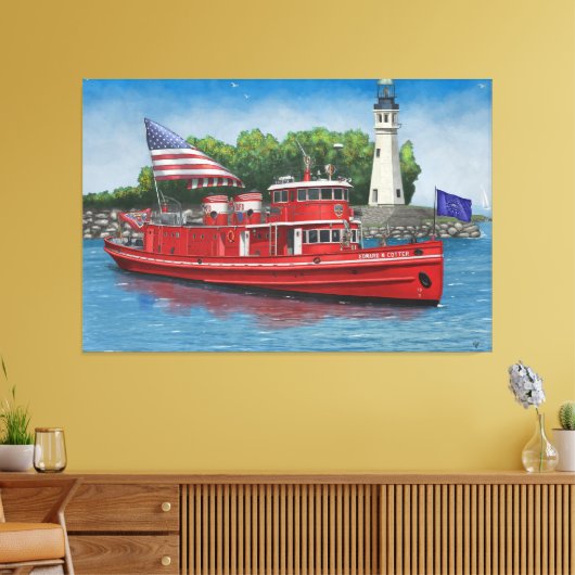 Historic Buffalo Fireboat Edward M. Cotter Leinwanddruck (Insitu (Wohnzimmer))