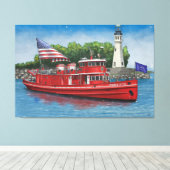 Historic Buffalo Fireboat Edward M. Cotter Leinwanddruck (Insitu (Holzboden))