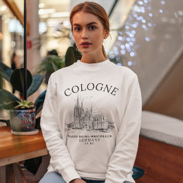 Historic Cologne Cathedral Germany Scenery Sweatshirt