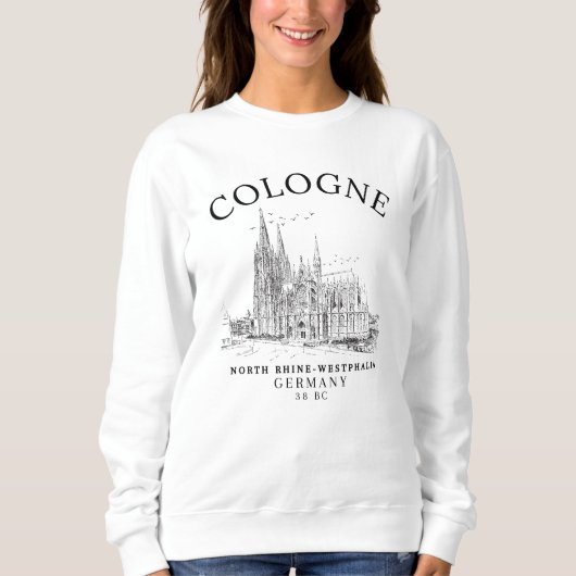 Historic Cologne Cathedral Germany Scenery Sweatshirt (Vorderseite)