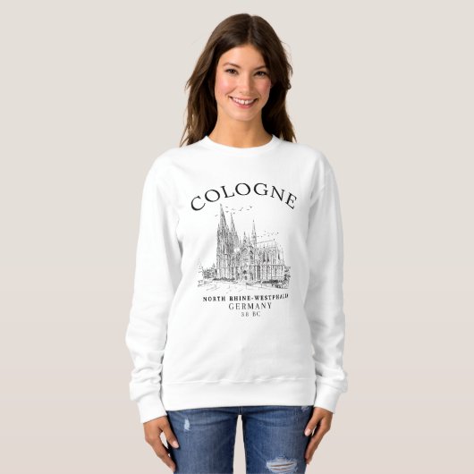 Historic Cologne Cathedral Germany Scenery Sweatshirt (Vorne ganz)