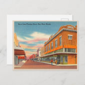 Historic Duval St. von Fleming, Key West Florida Postkarte (Vorne/Hinten)