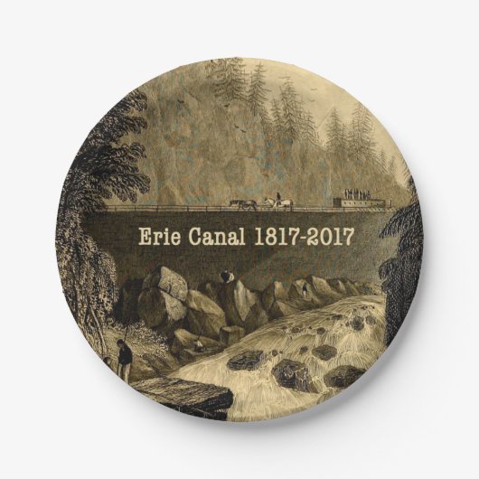 Historic Erie Canal Bicentennial Years Pappteller (Vorderseite)