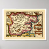 Historic Essex Landkreis Map, England Poster (Vorne)