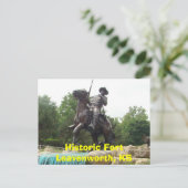 Historic Fort Leavenworth, KS- Buffalo Soldier Mon Postkarte (Stehend Vorderseite)