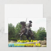Historic Fort Leavenworth, KS- Buffalo Soldier Mon Postkarte (Vorne/Hinten)