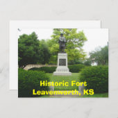 Historic Fort Leavenworth, KS-General Grant Monu Postkarte (Vorne/Hinten)