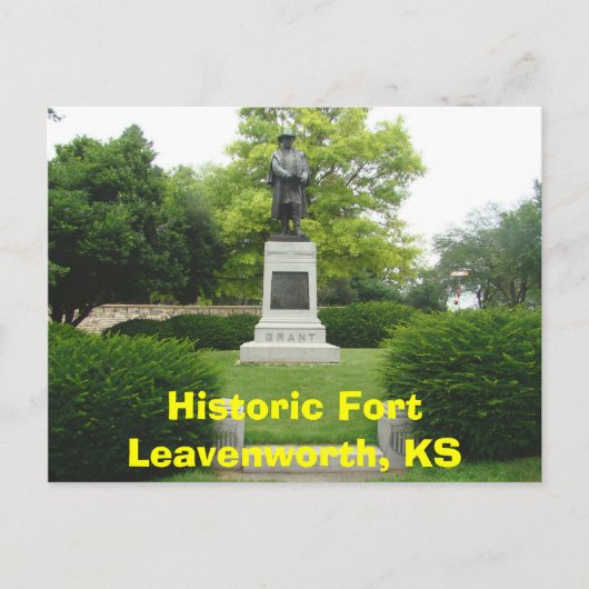 Historic Fort Leavenworth, KS-General Grant Monu Postkarte (Vorderseite)