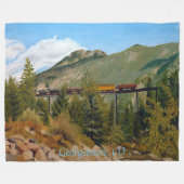 Historic Georgetown Colorado Steam Motor Train Fleecedecke (Vorderseite (Horizontal))