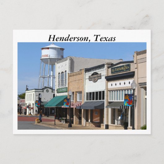 Historic Henderson, Texas Postkarte (Vorderseite)