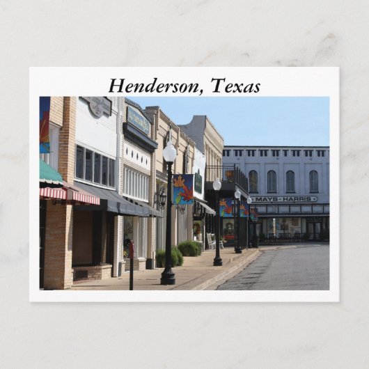 Historic Henderson, Texas Postkarte (Vorderseite)