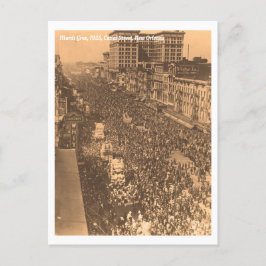Historic Mardi Gras New Orleans 1925 photo Postkarte