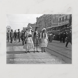 Historic Mardi Gras New Orleans Photo Postkarte