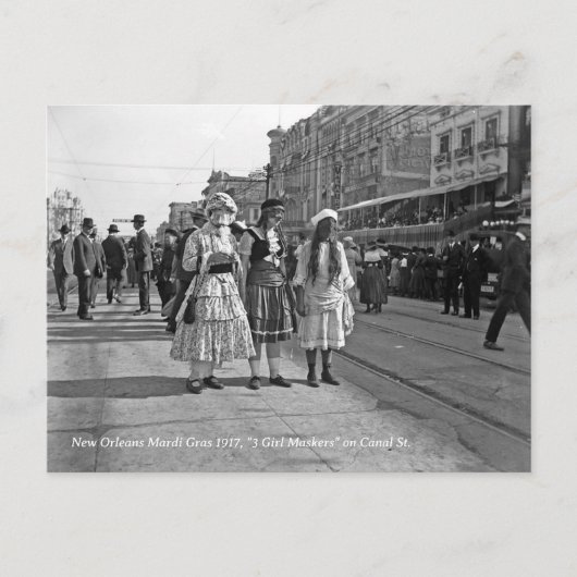 Historic Mardi Gras New Orleans Photo Postkarte (Vorderseite)