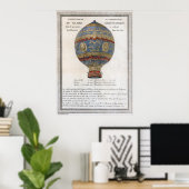 Historic Montgolfier Brothers' Ballonflug 1783 Poster (Heimbüro)