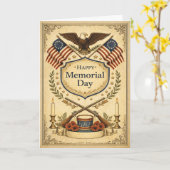 Historic Muskets Drum Memorial Day Karte (Gelbe Blume)