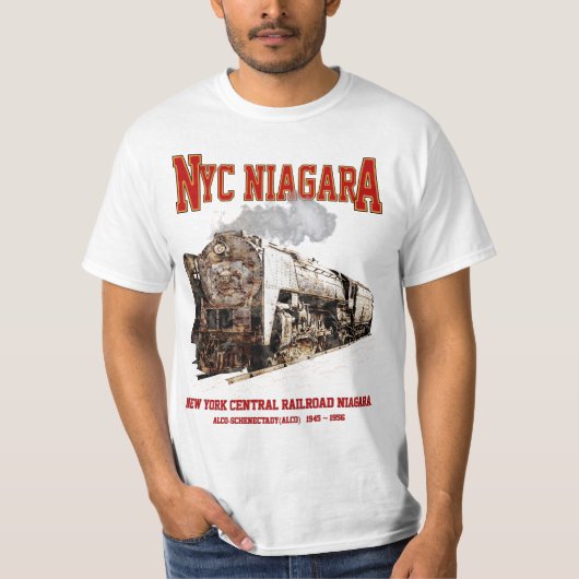 Historic NYC Niagara Train Steam Locomotive T-Shirt (Vorderseite)