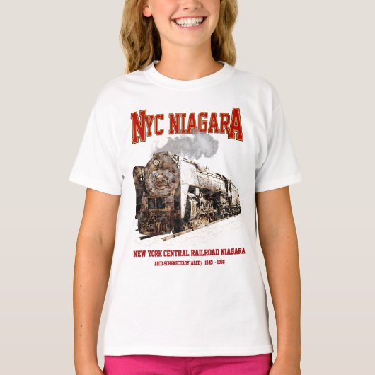 Historic NYC Niagara Train Steam Locomotive T-Shirt (Vorderseite)