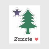 Historic Pine Tree Flag of Maine (1901–1909)  Aufkleber (Blatt)