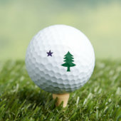 Historic Pine Tree Flag of Maine (1901–1909)  Golfball (Insitu T-Shirt)