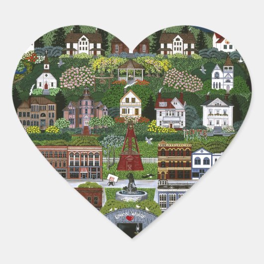 Historic Port Townsend, Washington Herz-Aufkleber (Vorderseite)