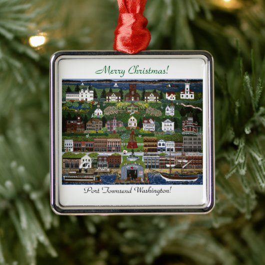 Historic Port Townsend, Washington Ornament Aus Metall (Baum)