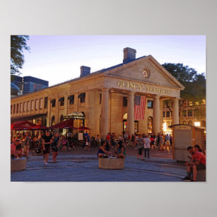 Historic Quincy Market Downtown Boston Poster