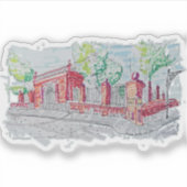 Historic Red Brick Entrance Aufkleber (Vorderseite)