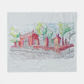 Historic Red Brick Entrance Fleecedecke (Vorderseite (Horizontal))