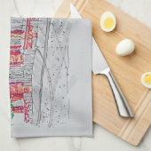 Historic Red Brick Entrance Geschirrtuch (Viertel Falte)