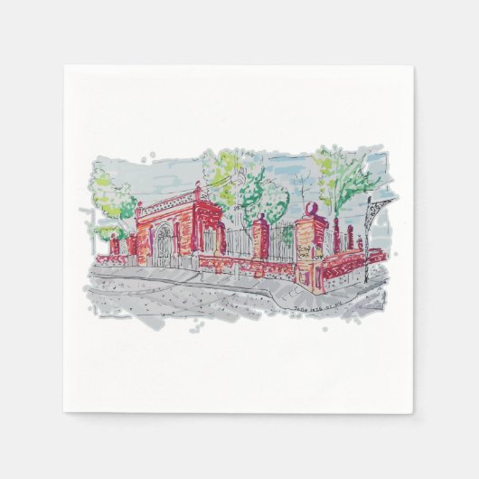 Historic Red Brick Entrance Serviette (Vorderseite)