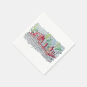 Historic Red Brick Entrance Serviette (Ecke)