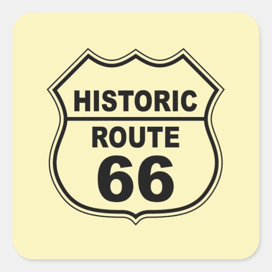 Historic Route 66 Aufkleber (Vorderseite)