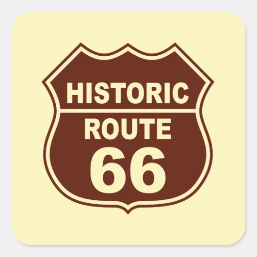 Historic Route 66 Aufkleber (Vorderseite)