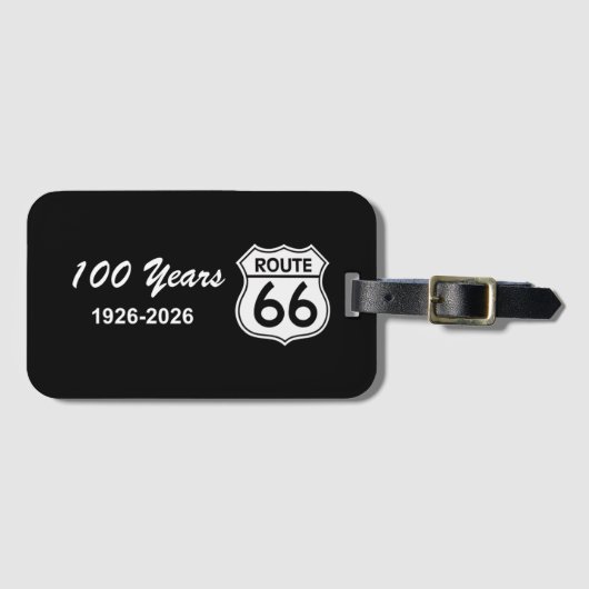 Historic Route 66 Centennial Gepäckanhänger (Vorderseite (Horizontal))