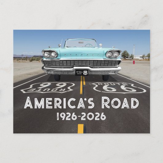 Historic Route 66 Centennial Postkarte (Vorderseite)